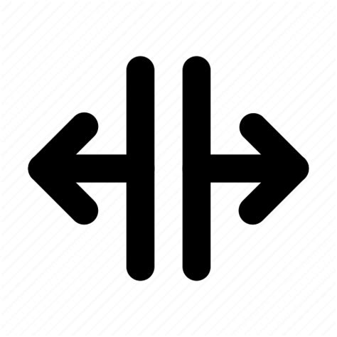 Horizontal, split icon