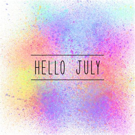 Hello July Text On Spray Paint Background Stock Illustration