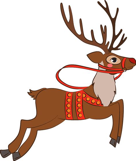 Reindeer Sleigh Png Clipart Transparent Background Re