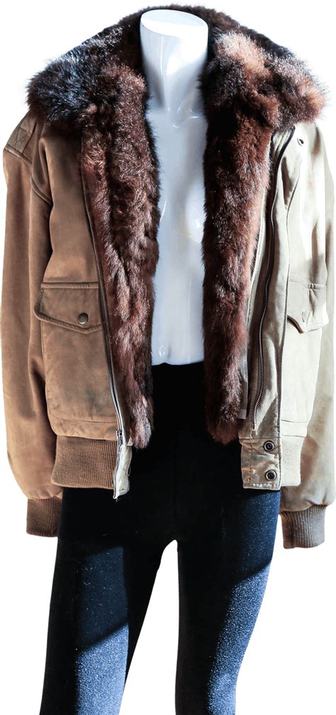 Vintage Fur Lined Leather Flight Jacket By Savage Shop Thrilling