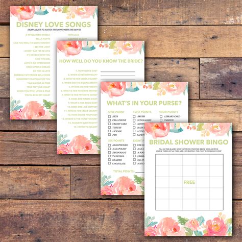 Free Bridal Shower Games Printables Printable Templates By Nora