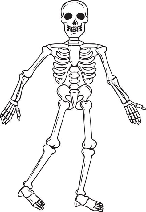 FREE Printable Skeleton Coloring Page for Kids | Free halloween