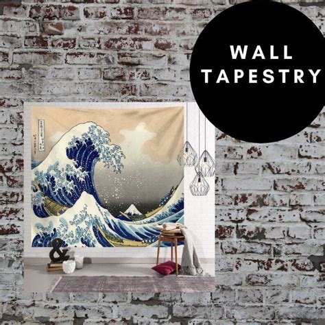 Tapisserie Murale Japonaise Grande œuvre Dart Murale Fond Etsy