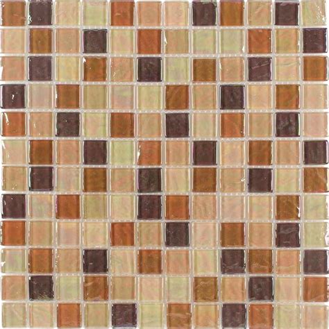Elida Ceramica Tan Oil Uniform Squares Mosaic Glass Wall Tile Common