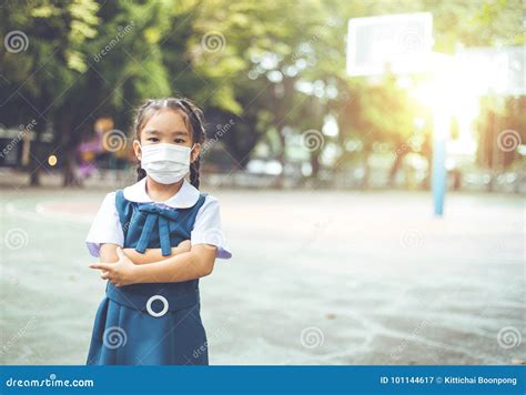 Healthcare Girl Wearing A Protective Mask Stock Image Image Of