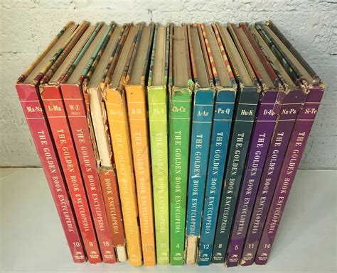 Stack Of Childrens Vintage Golden Book Encyclopedias In Etsy