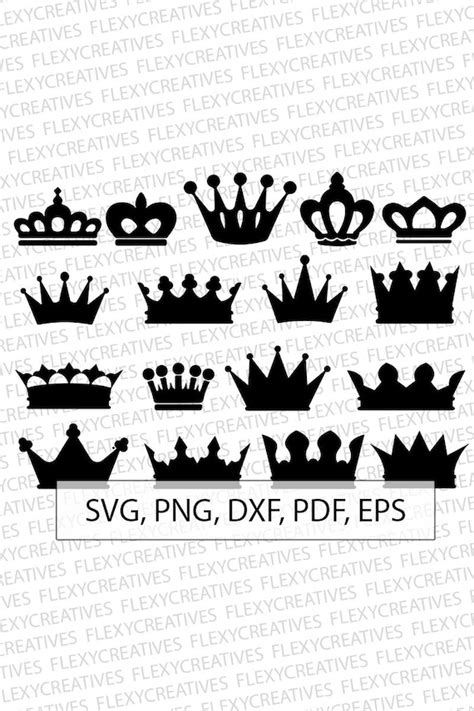 Crown Svg Queen Crown Vector Clipart Cut File Princess Etsy