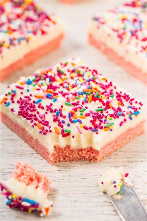 Frosted Strawberry Cake Mix Cookie Bars Averie Cooks