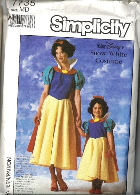 Disney Snow White Costume Misses Sewing Pattern Simplicity