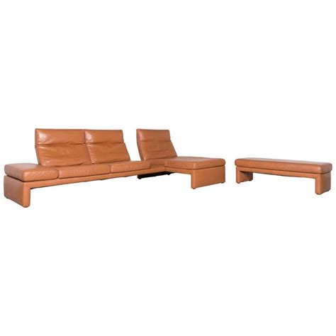 Koinor Raoul Designer Leather Sofa Brown Corner Sofa Set Real Leather Function For Sale At 1stdibs