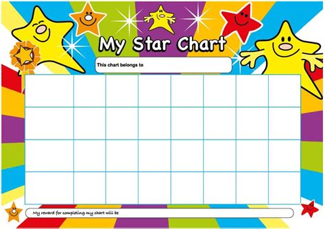 Superstickers Solutions A4 Star Reward Chart With 25 Stickers Dps212