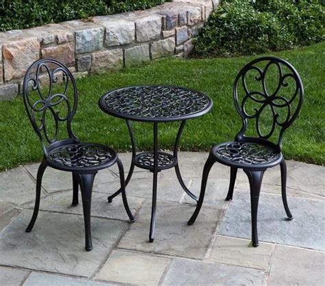 Ikea bistro set 49 99 outdoor dining. Outdoor Black Classic Stained Steel Bistro Set Cheap Patio ...