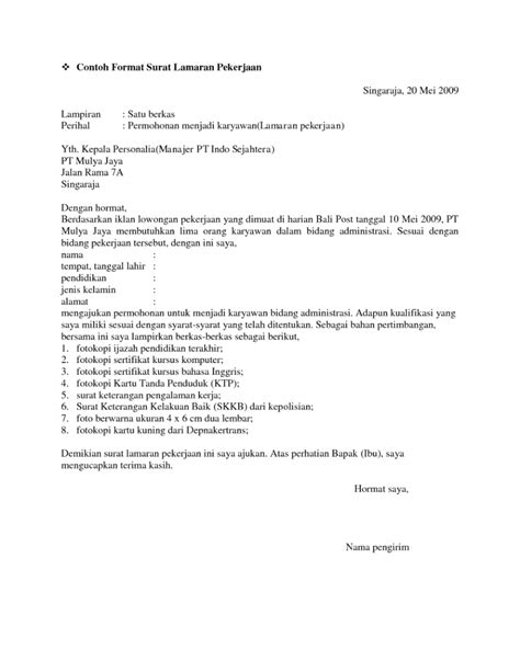 Contoh Surat Lamaran Kerja Terbaik, Dijamin Dilirik HRD