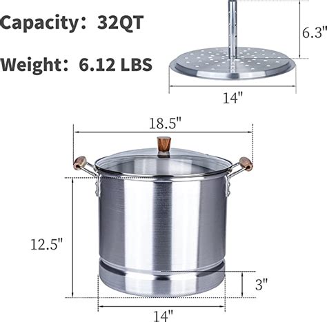 Arc 32 Quart Aluminum Tamale Steamer Pot Buybit