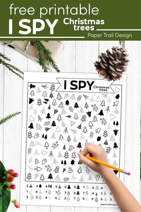 Free Printable Christmas Tree I Spy Activity Paper Trail Design