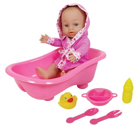 Diese ist auf die körpermaße des kleinen menschen zugeschnitten. Lissi Dolls Baby mit Badewanne Puppenset | Migros