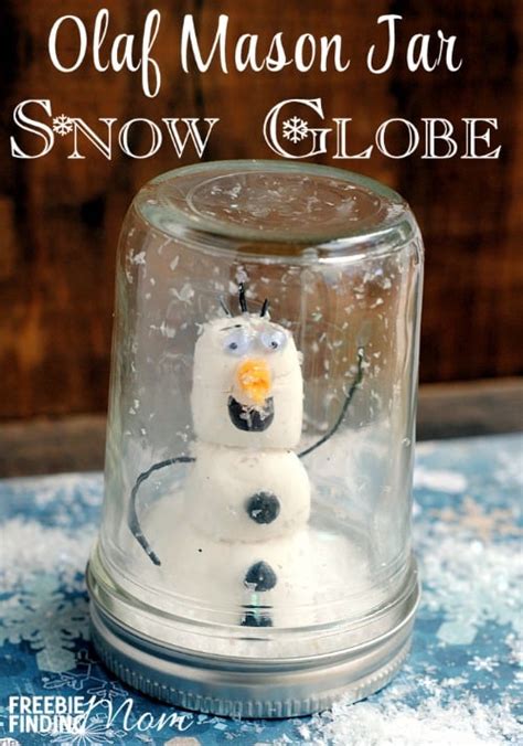 Crafts For Kids Olaf Mason Jar Snow Globe