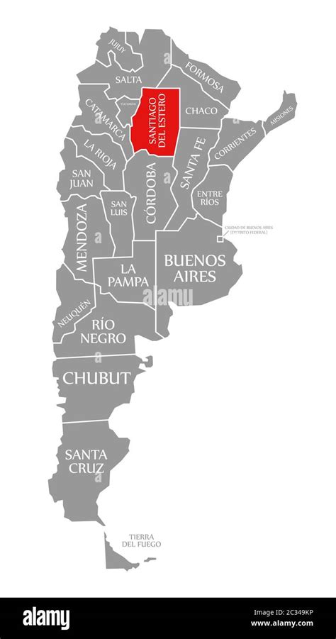 Provincia De Santiago Del Estero Map Fotografías E Imágenes De Alta