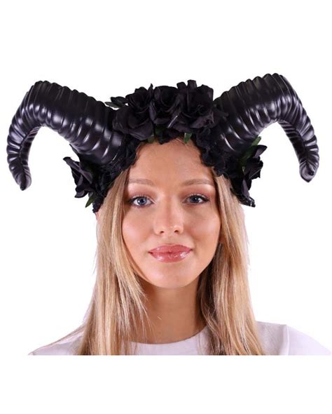 Demon Horns Headdress Halloween Costume Crown Burning Man Outfit Blue