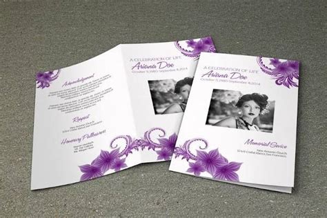 Free 15 Funeral Program Brochure Samples In Ms Word Psd Ai