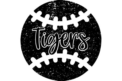 Tigers Distressed Baseball Graphic Graphic By Magnolia Blooms