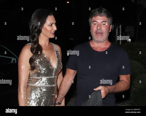 Simon Cowell And Girlfriend Lauren Silverman In La At A Party To Celebrate His Hollywood Star On