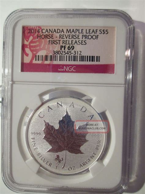 Get One 2014 1 Oz Canadian Silver Maple Leaf Horse Privy Proof Coin