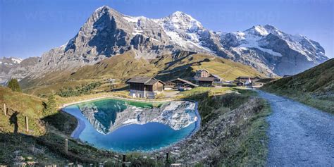 Switzerland Bernese Oberland Kleine Scheidegg Eiger Moench And