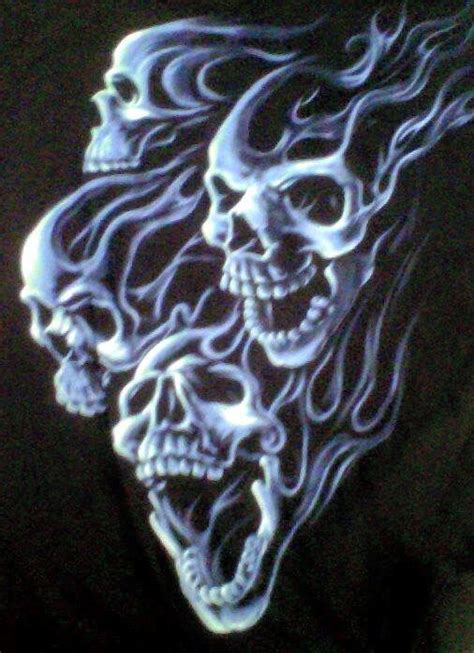 Pin By Dave Henckel On Skulls Airbrush Skull Skull Art Tattoo Evil