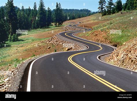 Curved Scenic Road Stock Photo Royalty Free Image 1284340 Alamy