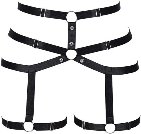pu leather body harness waist belt leg garter punk gothic suspender band strap 9 fashion costumes