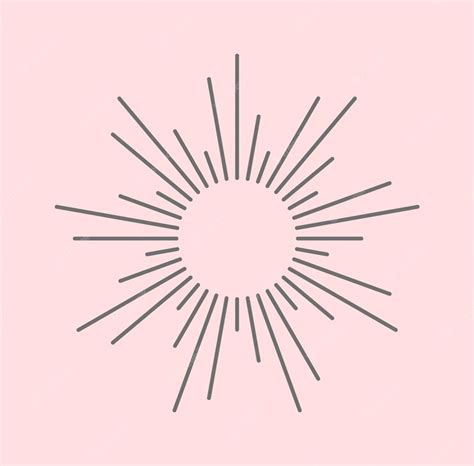 Premium Vector Sunburst Beams Logo Sun Burst Doodle Beam Radial