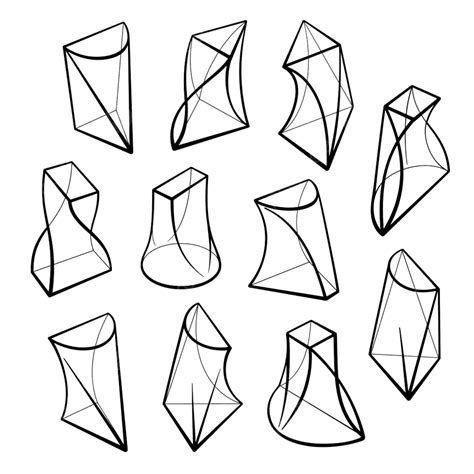 3d Geometrical Shape Vector Hd Png Images Set Of 3d Geometric Shapes