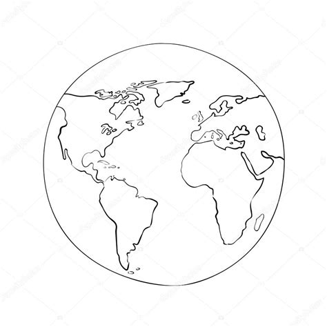 Sketch Globe World Map Stock Vector Image By ©mast3r 59095481