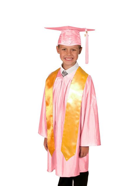 Childrens Primary School Graduation Gown Cap And Stole Shiny Ebay