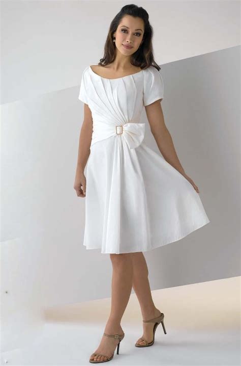 White Cocktail Dresses With Sleeves