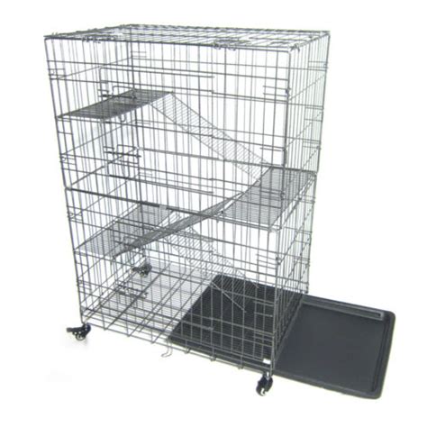 Folding Collapsible Pet Cat Wire Cage Indoor Outdoor Playpen Vacation