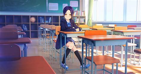 1284x2778px free download hd wallpaper anime girl classroom school wallpaper flare