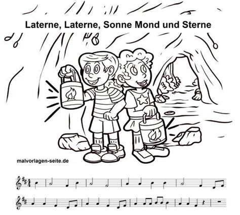 Noten und Text Laterne, Laterne zum Ausdrucken und Ausmalen | Kinderlieder, Kinder lied, Noten