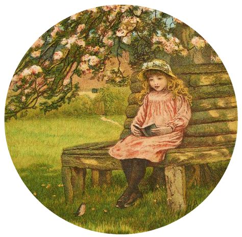 Reading, Roses & Prose: Sweet Victorian Girl Reading on Bench