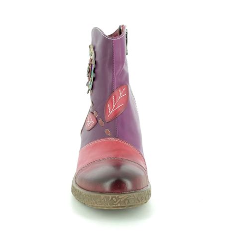 Laura Vita Cocreeo 03 9512 95 Purple Multi Ankle Boots
