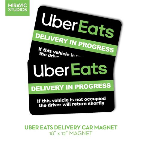 Uber Eats Delivery 12x18 Large Car Magnet X2 Etsy