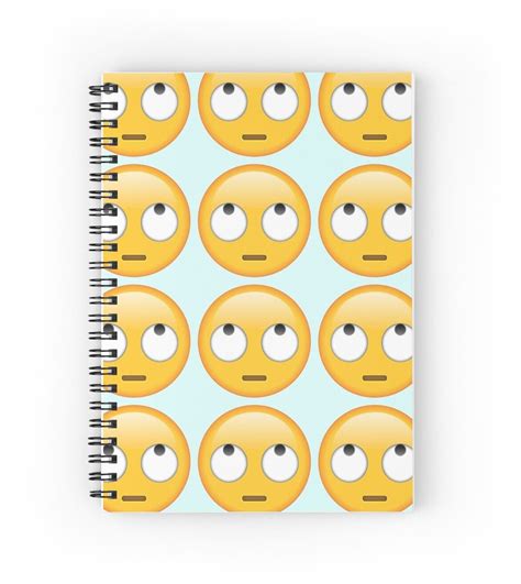 Rolling Eyes Emoji Spiral Notebook By Emably
