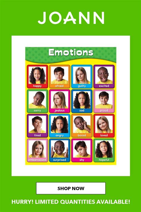 Carson Dellosa Emotions Chart 6pk Joann Emotion Chart Classroom Charts Emotions