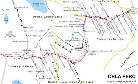 Ułatwia to mapa google maps, na której oparta jest witryna. Mapa Tatry Wysokie, Zachodnie, Tatry Polskie Orla Perć ...