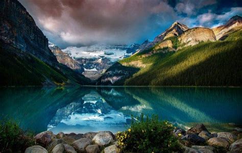 Photography Nature Landscape Lake Mountains Forest Reflection