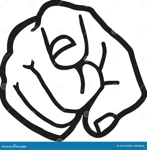 Finger Is Pointing At You Cartoon Vector 48904329