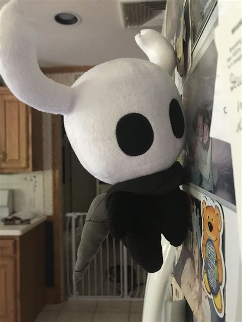 I Wanted To See If My Hollow Knight Plush Could Hand From The Fridge