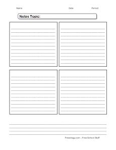 The templates are in a4 and letter sizes, both with. Note Taking Organizer - Freeology