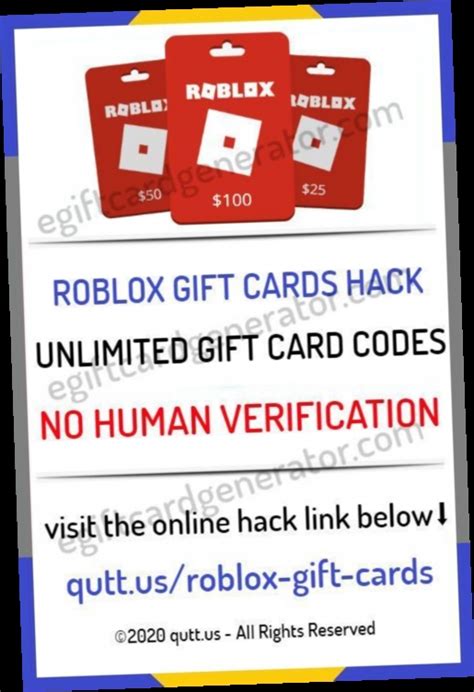 Free Roblox Gift Card Codes Generator No Human Verification Twitter
